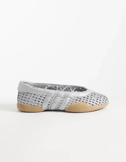 Женские балетки adidas Originals Taekwondo Mei, серебристые