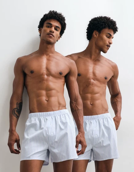 Мужские боксеры ASOS Design 2 шт в полоску, голубые