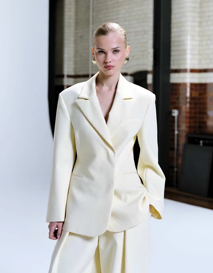 Женский двубортный пиджак asos design, желтый