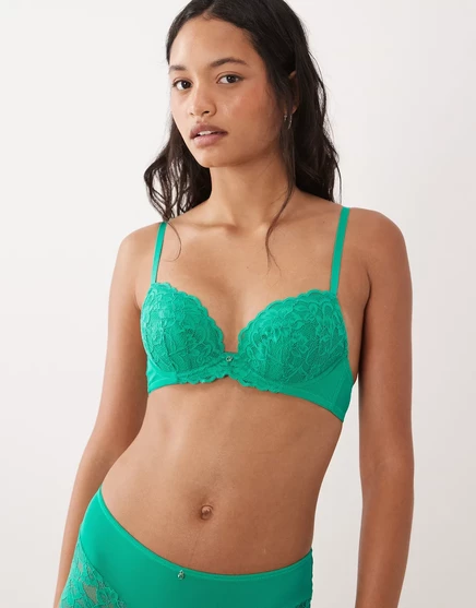 Женский бюстгальтер Ann Summers Sexy Lace пуш‑ап, зеленый