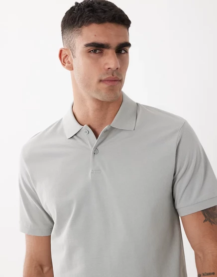 Мужское поло ASOS Design Essentials в пике, светло-зеленое