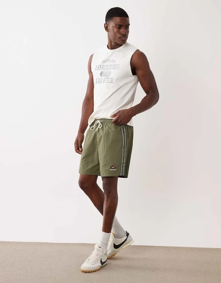 Мужские шорты Abercrombie & Fitch нейлоновые с полосой, хаки