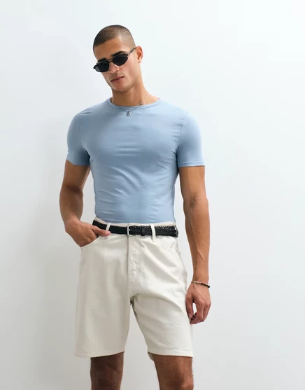 Мужская футболка ASOS Design essentials muscle fit, голубая