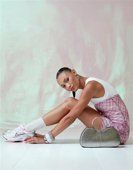 Кроссовки Nike Air Max Moto 2K розового цвета и цвета серебристого металлика silver