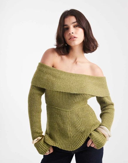 Бордовый топ из рубчатого трикотажа Vero Moda цвета шартрез avocado oil
