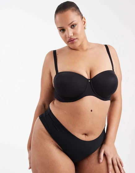 Женский бюстгальтер ASOS Curve с косточками, черный