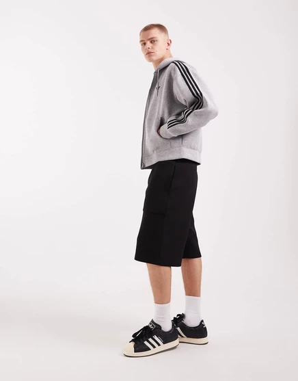  Черные шорты оверсайз из плотной ткани в стиле скуба от ASOS DESIGN черного цвета