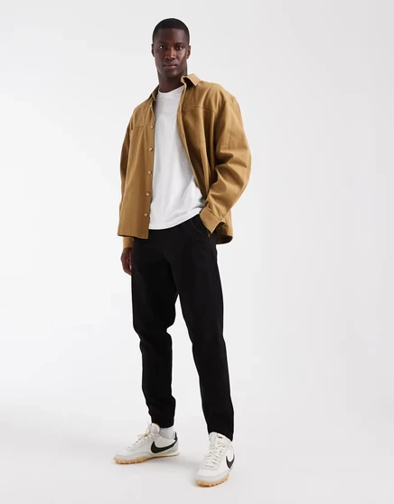 Спортивные брюки Jack &amp Jones slim fit с манжетами черного цвета black
