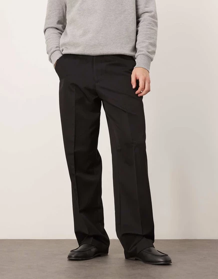 Элегантные широкие брюки ASOS DESIGN черного цвета black