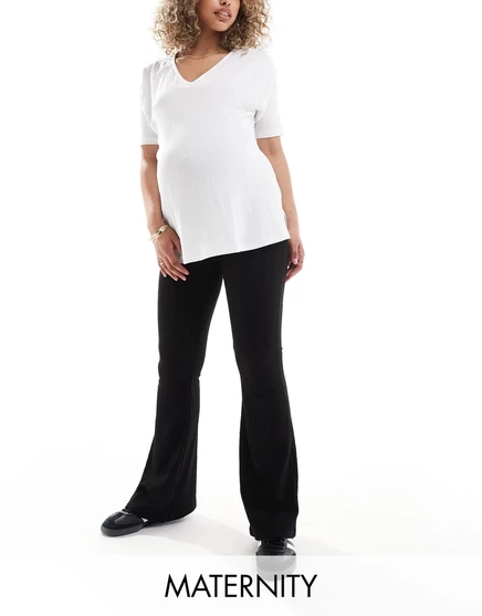 Женские брюки клеш для беременных only maternity, черные