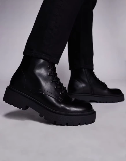 Мужские ботинки ASOS Design с массивной подошвой, черные