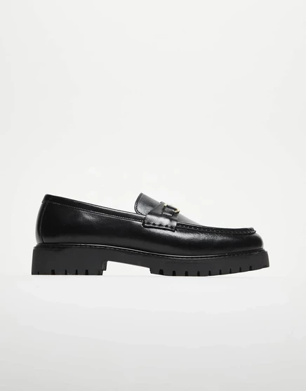 Мужские лоферы Walk London Sean из кожи, черные