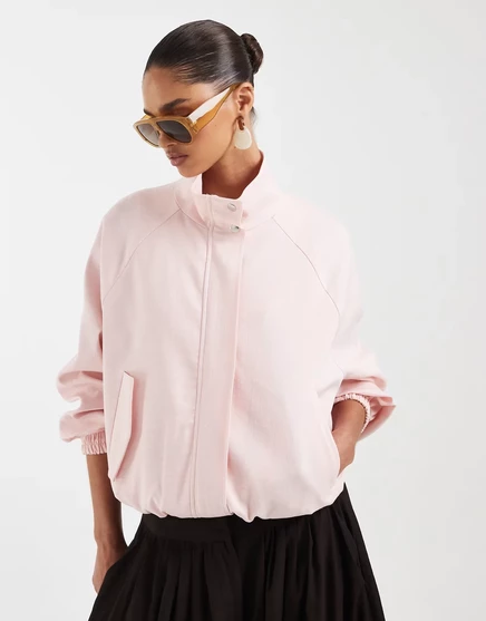 Женская льняная куртка ASOS Design, пудровая