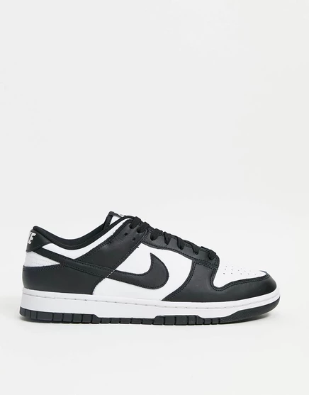 Черно-белые кроссовки Nike Dunk Low в стиле ретро black