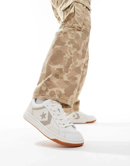 Классические спортивные кроссовки Converse Pro Blaze класса люкс белого и серого цветов cream