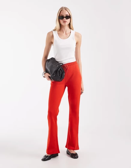 Женские брюки-клёш ASOS Design Interlock, красные