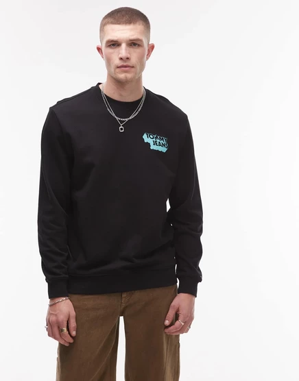 Черная толстовка с логотипом Tommy Jeans stack black