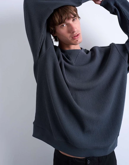 Бренда Topman негабаритных нужным Османской экипажа толстовка древесного угля charcoal