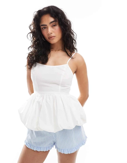 Белый топ-корсет Miss Selfridge с пышной юбкой-шариком white