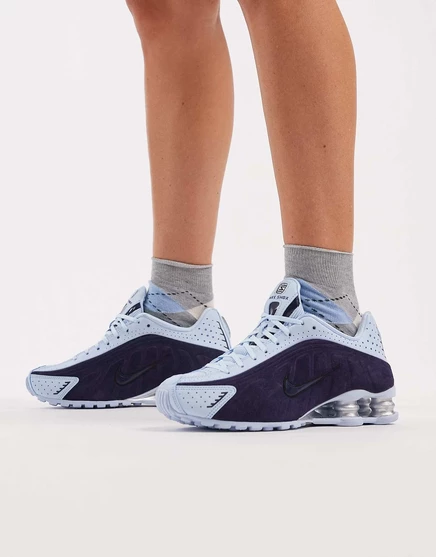 Кроссовки Nike Shox R4 светло-синего и фиолетового цветов light blue
