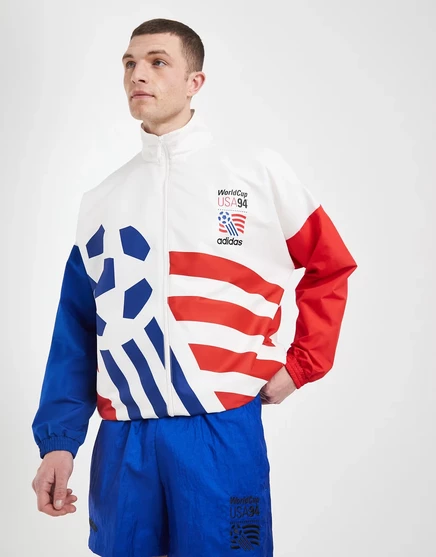 Мужская куртка adidas Originals US 94 белая/красно-синяя