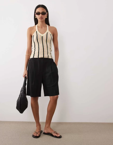 Женский топ-халтер ASOS Design в полоску, мультицвет