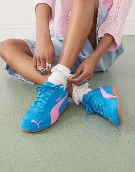 Кроссовки PUMA Speedcat OG синего и розового цветов turquoise