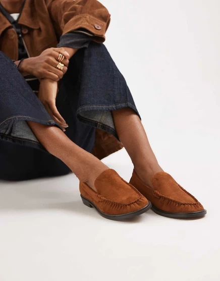 Женские лоферы Schuh Lorena из искусственной замши, бежевые