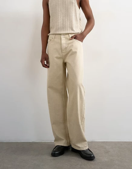 Мужские широкие джинсы Topman, овсяные