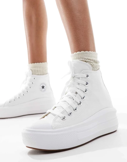 Белые кроссовки Converse Chuck Taylor All Star Move Hi white