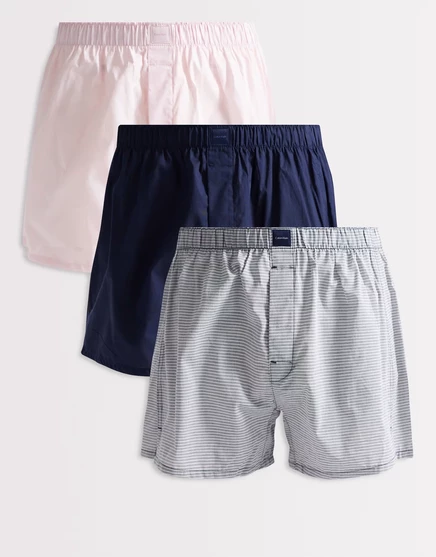 Мужские боксеры Calvin Klein, 3 шт., хлопок, розовый/серый/темно-синий