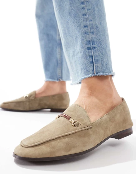 Женские лоферы ALDO Francine из замши, оливковые