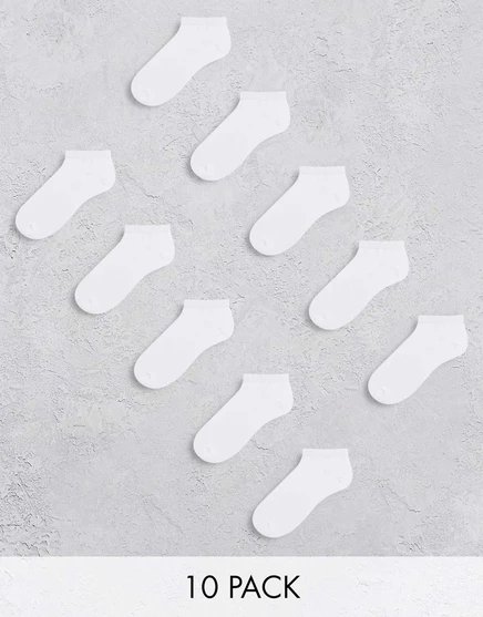 Носки Jack &Jones, 10 штук в упаковке, белые white