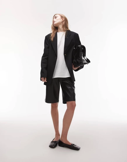 Женский пиджак Topshop Oversized, черный
