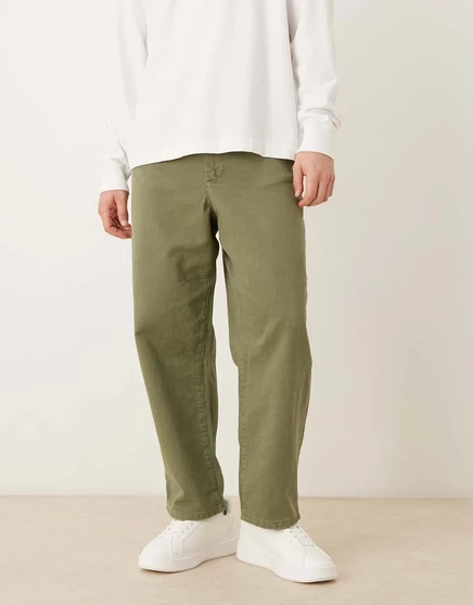 Брюки ASOS Design Khaki Green