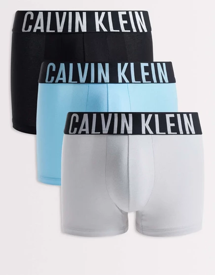 Плавки Calvin Klein Intense Power из 3-х комплектов серого/синего/черного цветов