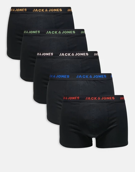 Мужские трусы-боксеры Jack & Jones 5 шт., черные