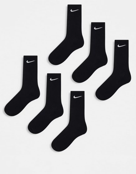 Мужские носки Nike Everyday Cushioned Plus, 6 пар, черные