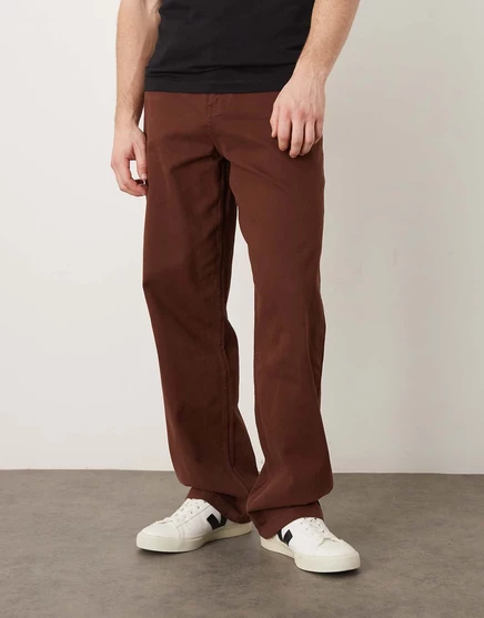 Дизайнерские мешковатые брюки ASOS коричневого цвета в елочку brown