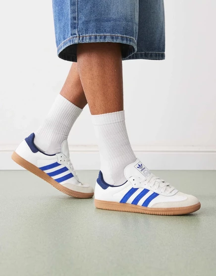 Кроссовки adidas Originals Samba OG белого и темно-синего цветов white