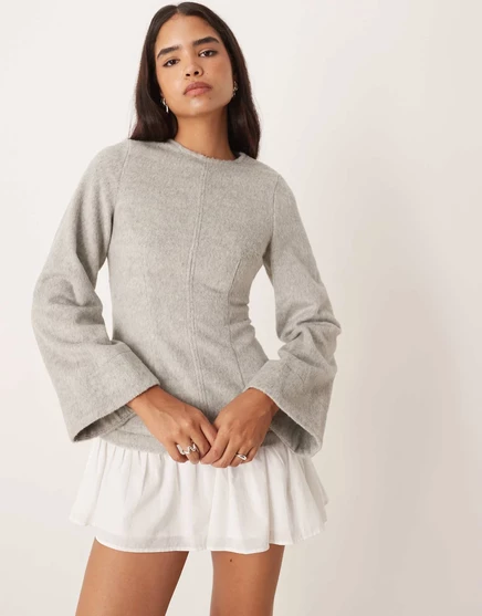Женское мини-платье ASOS Design, серое