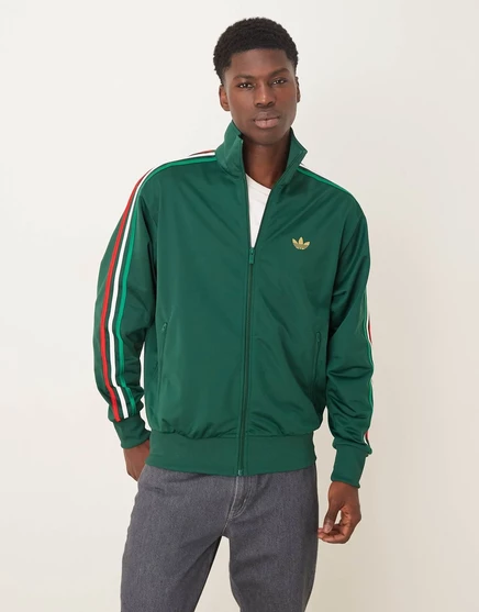Мужская олимпийка adidas Originals Firebird, темно-зеленая