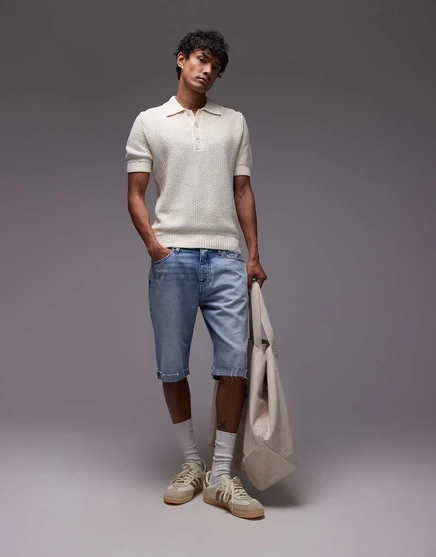 Джинсовые шорты Tommy Jeans Ryan с манжетами и легкой стиркой denim light