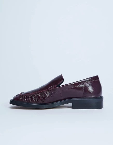 Женские лоферы TopShop Clover из кожи с драпировкой, бордовые