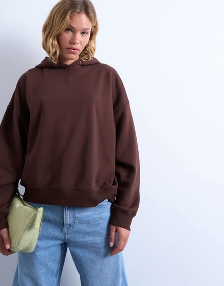 Толстовка Topshop ultimate с капюшоном шоколадно-коричневого цвета chocolate