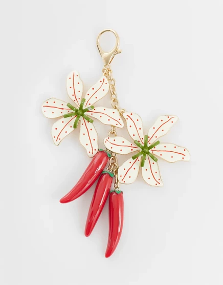 Очаровательная сумка ASOS DESIGN с чили и цветочным узором в красном цвете red