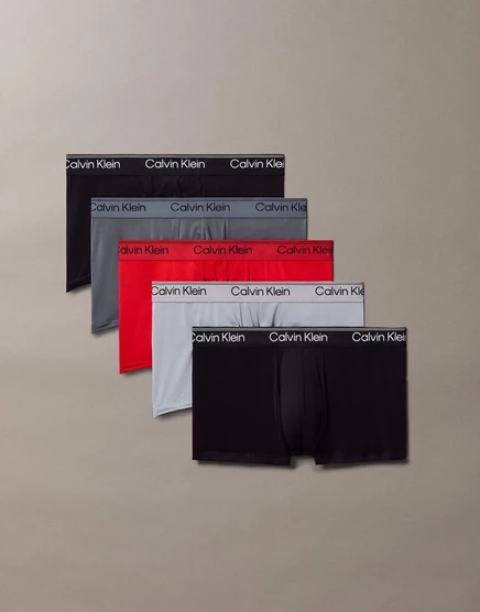 Плавки Calvin Klein Micro Stretch с низкой посадкой, 5 шт., черного/красного/серого цвета multi