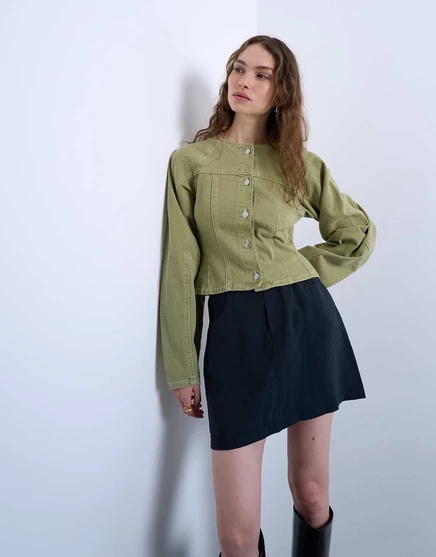 Мини-юбка Topshop super soft cupro черного цвета black