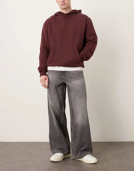 Мужские джинсы ASOS Design свободного кроя, светло-серые
