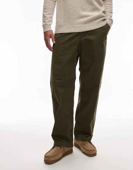Прямые брюки Gramicci cliff зеленого цвета хаки khaki
